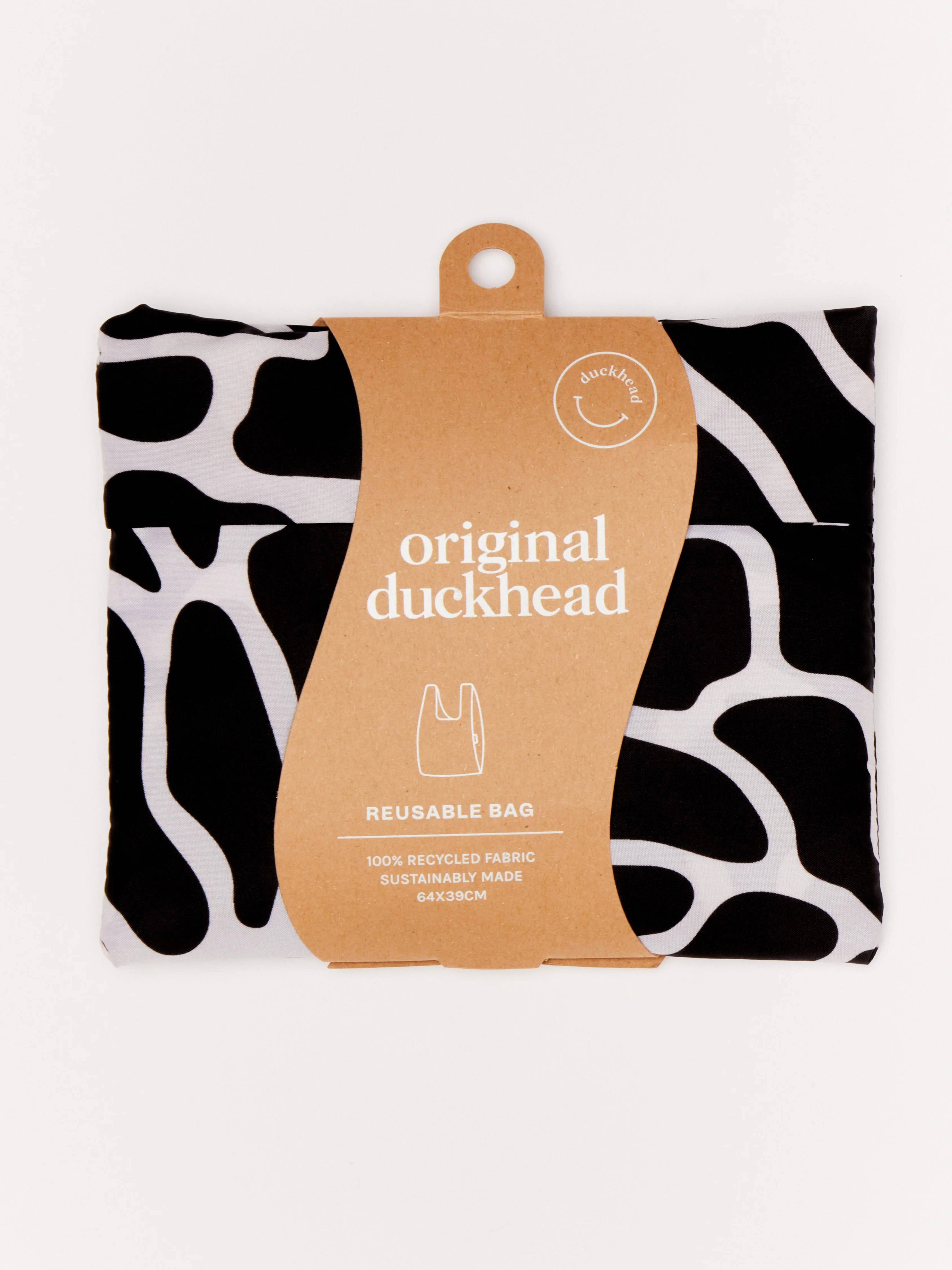 Black & White Ripples Reusable Bag - Image 4